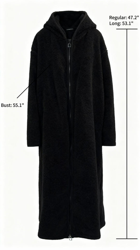 Popcorn Fleece Hooded Home Loungewear Robe